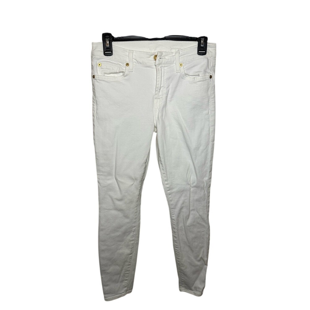 7 For All‎ Mankind White Denim Jeans Size 28 Stretch